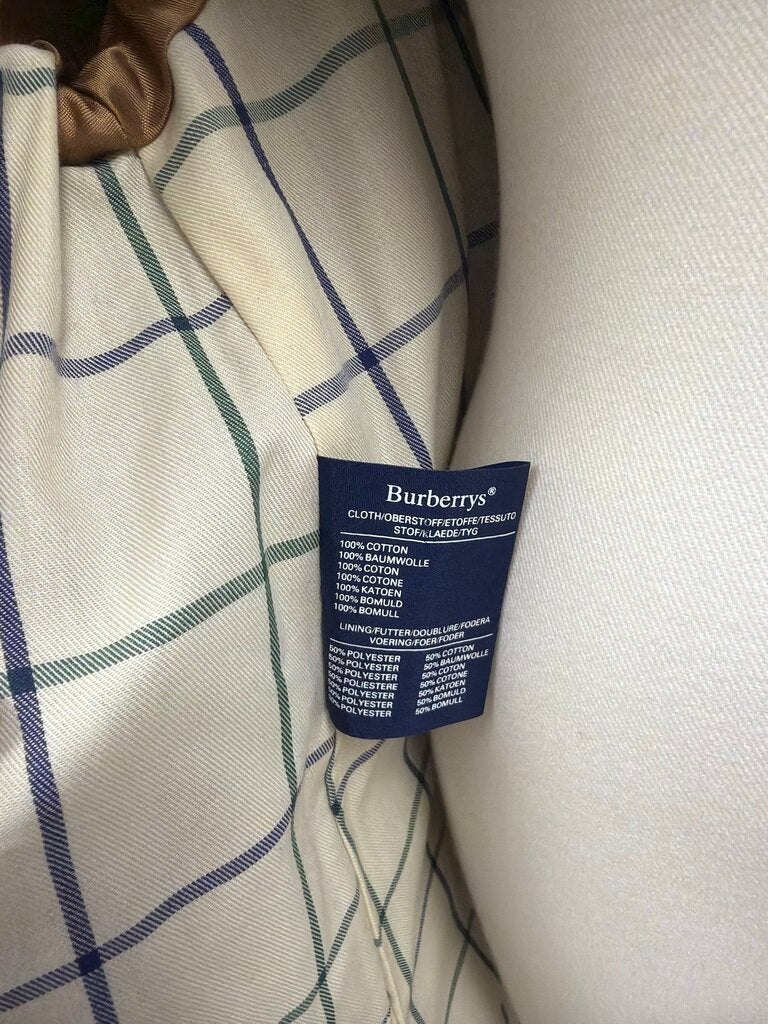 Burberry's Cotton Belted Trench Coat (small spot at center back gusset)