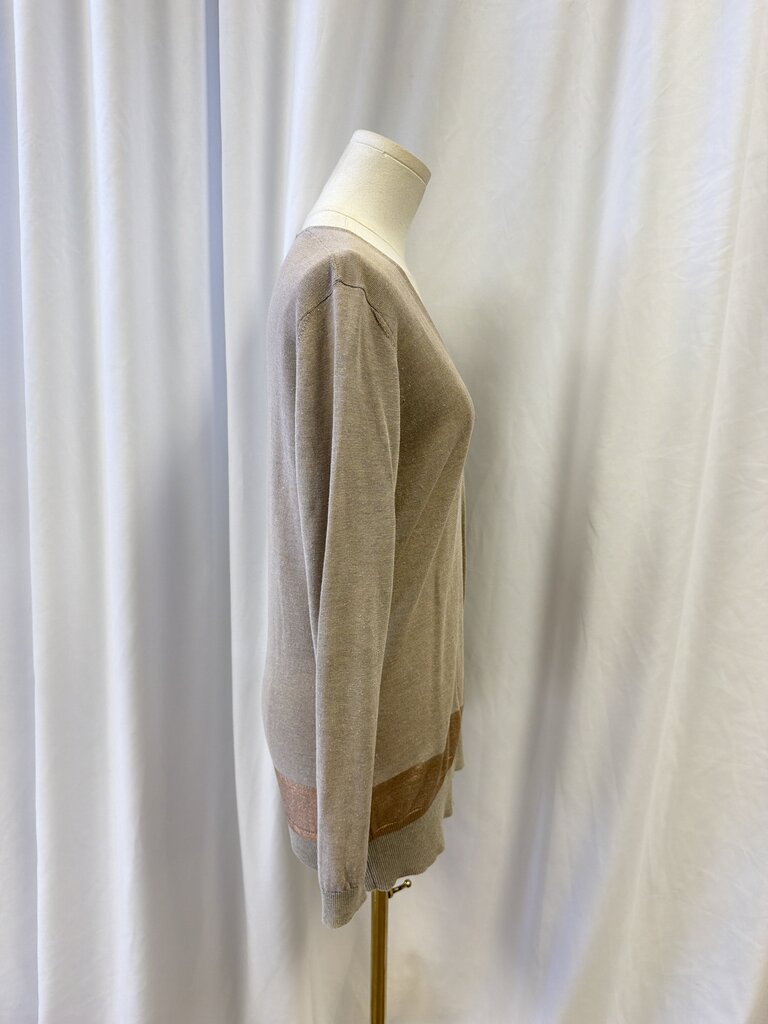Fabiana Filippi Linen Blend V-Neck Sweater