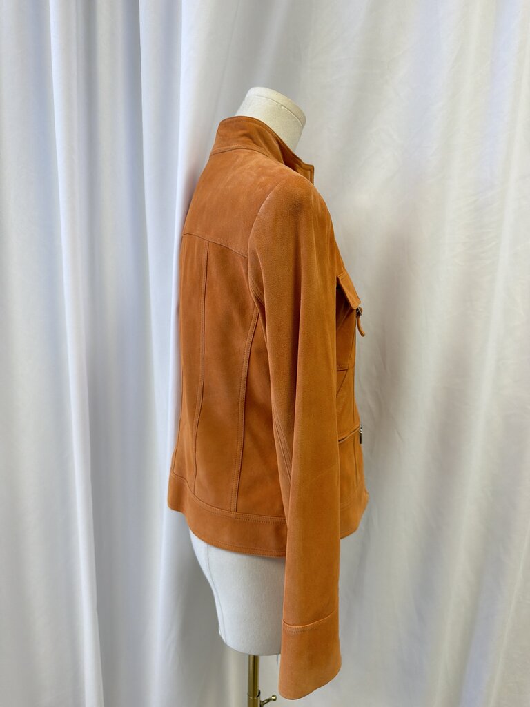 Lafayette 148 Orange Suede Jacket