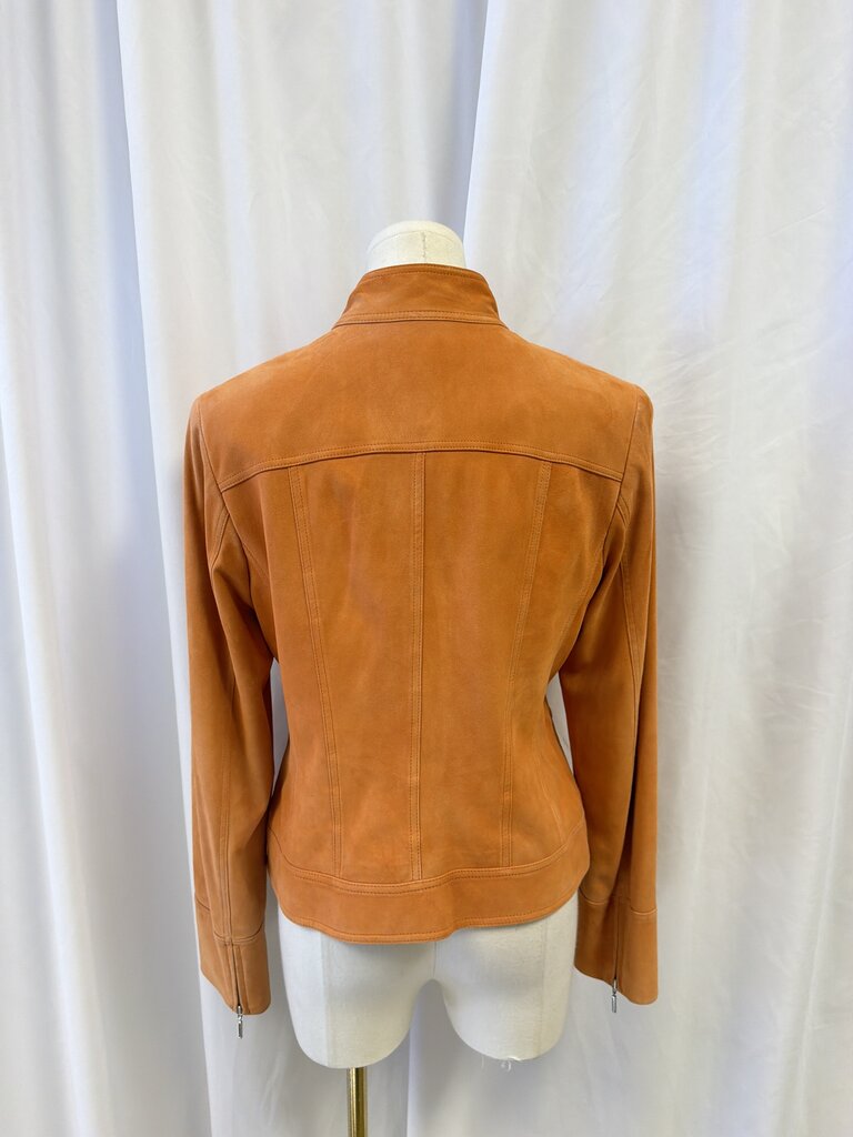 Lafayette 148 Orange Suede Jacket
