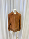 Akris Brown Suede Jacket w/Fringe