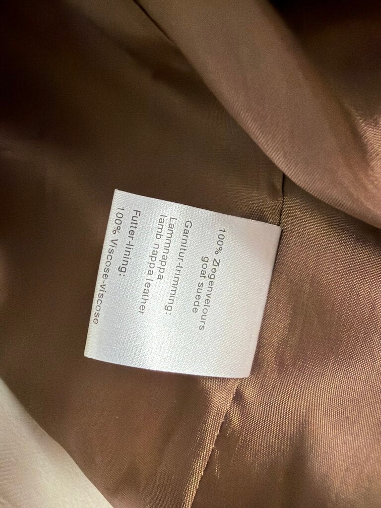 Akris Brown Suede Jacket w/Fringe