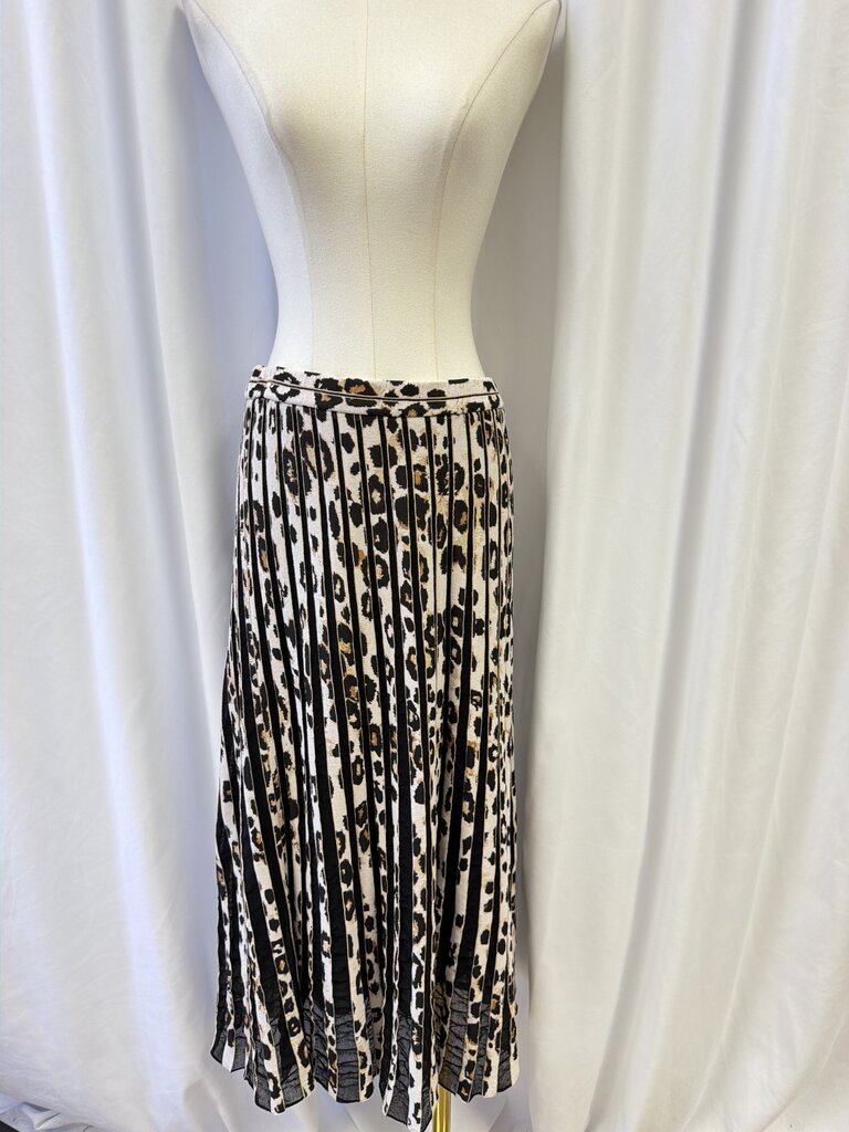 Marc Cain Animal Print Long Pleated Skirt