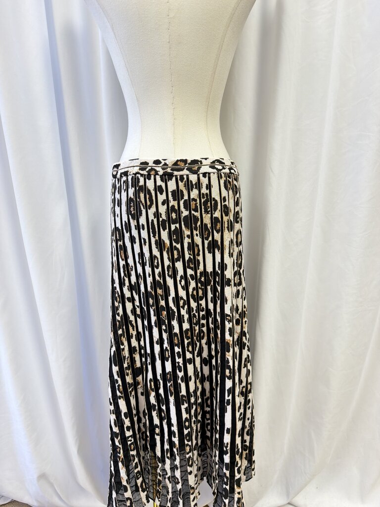 Marc Cain Animal Print Long Pleated Skirt