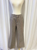 Veronica Beard Striped Wide Leg Jeans
