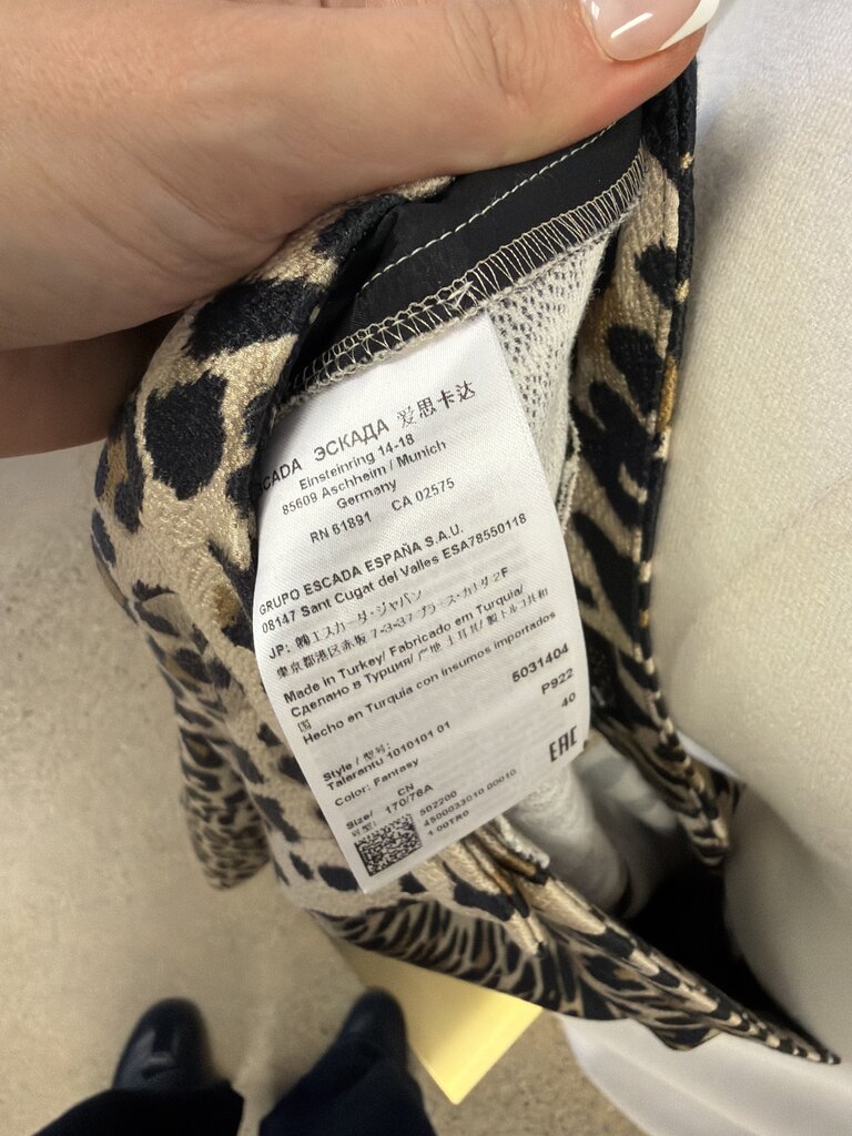 Escada Animal Print Pants