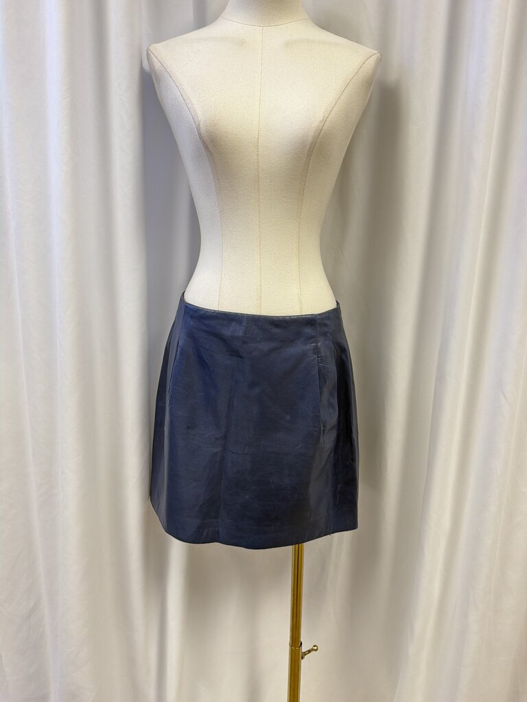 Vince Leather Mini Skirt