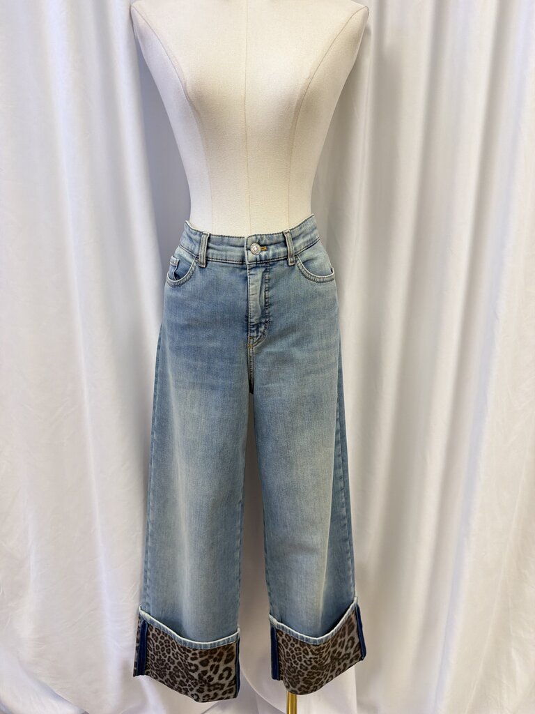 Marc Cain Animail Print Cuff Jeans