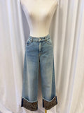 Marc Cain Animail Print Cuff Jeans