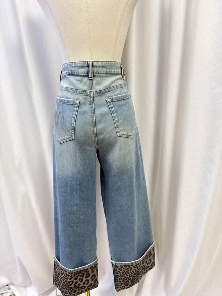 Marc Cain Animail Print Cuff Jeans