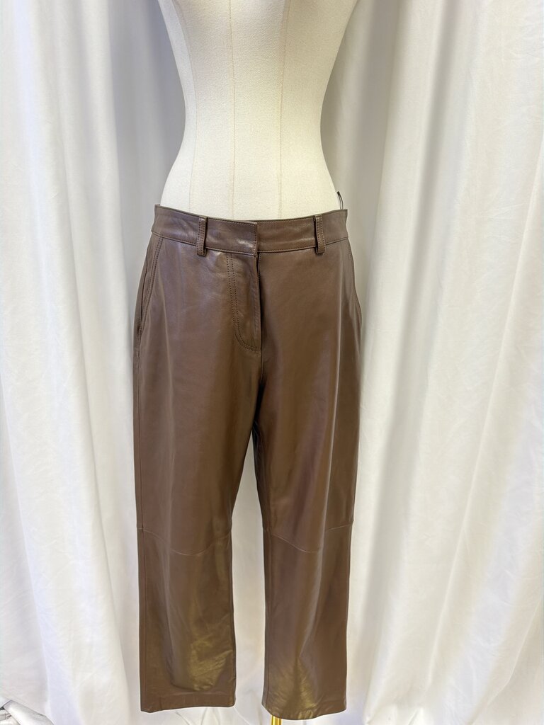 Max Mara Weekend Brown Leather Pants