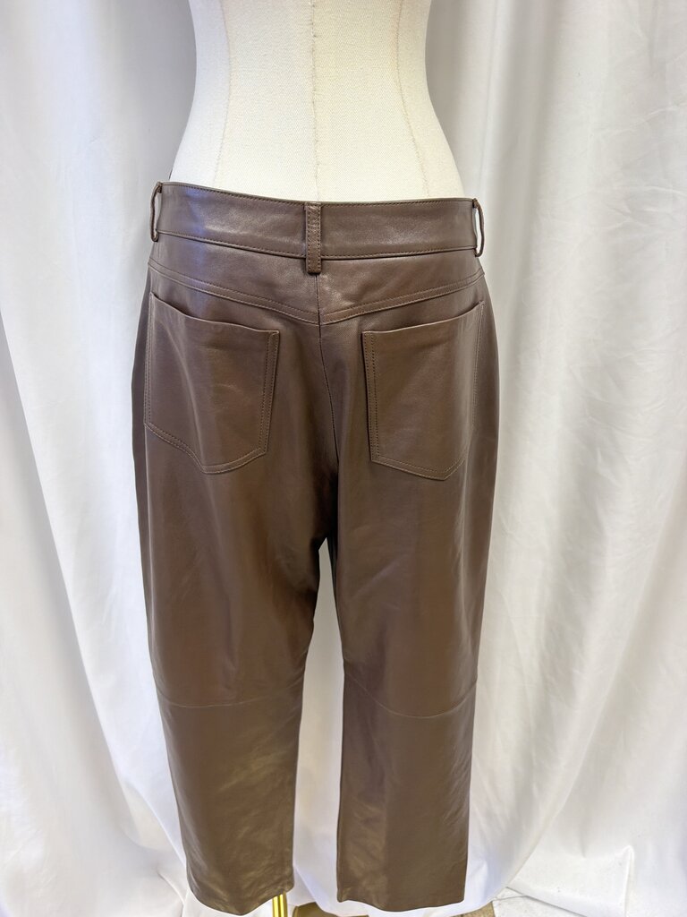 Max Mara Weekend Brown Leather Pants