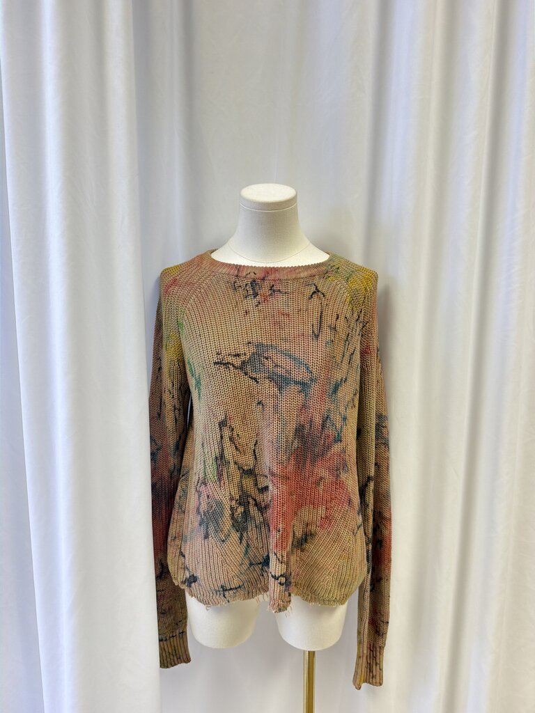 Cotton by Autumn Cashmere Tan Graffiti Sweater