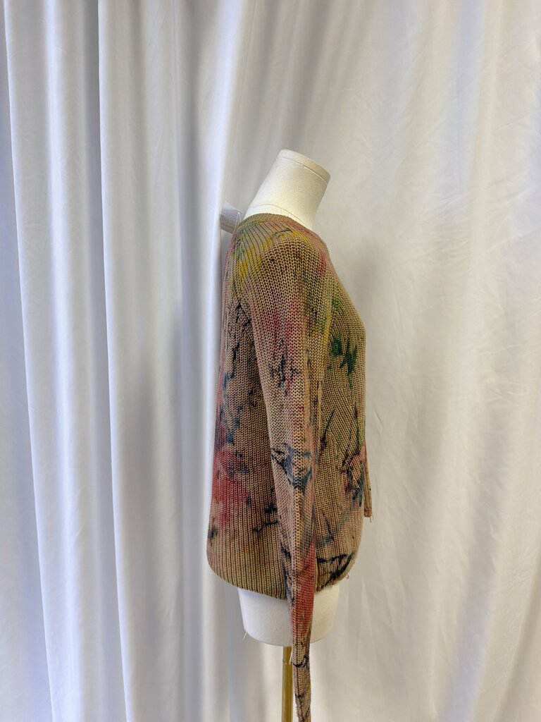 Cotton by Autumn Cashmere Tan Graffiti Sweater