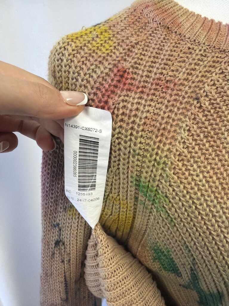 Cotton by Autumn Cashmere Tan Graffiti Sweater