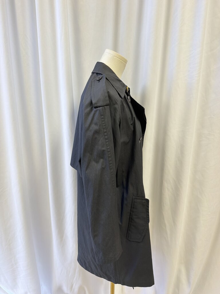 Donna Karan Black Cotton Trench Coat