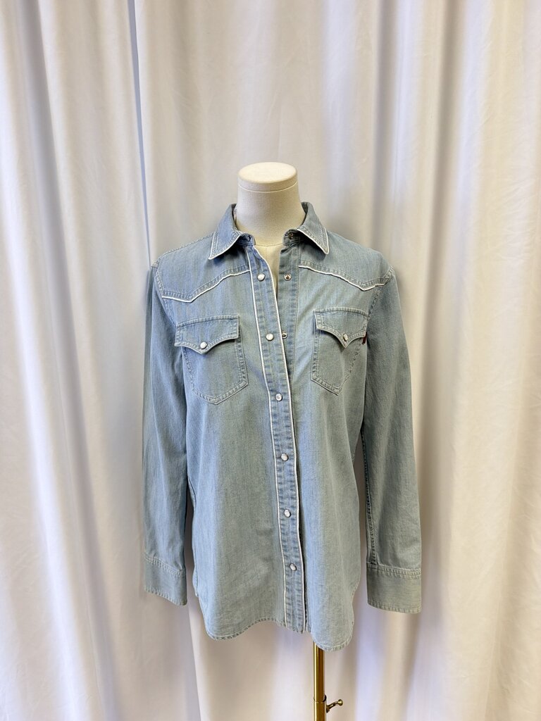 Gucci Western Denim Snap Button Shirt