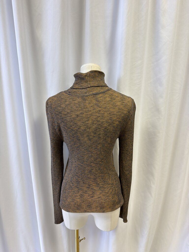 Escada Brown Ribbed Turtleneck