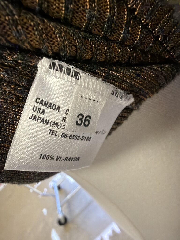 Escada Brown Ribbed Turtleneck