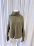Nili Lotan Olive Cashmere Turtleneck Sweater