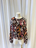 Marc Cain Printed Ruffle Blouse