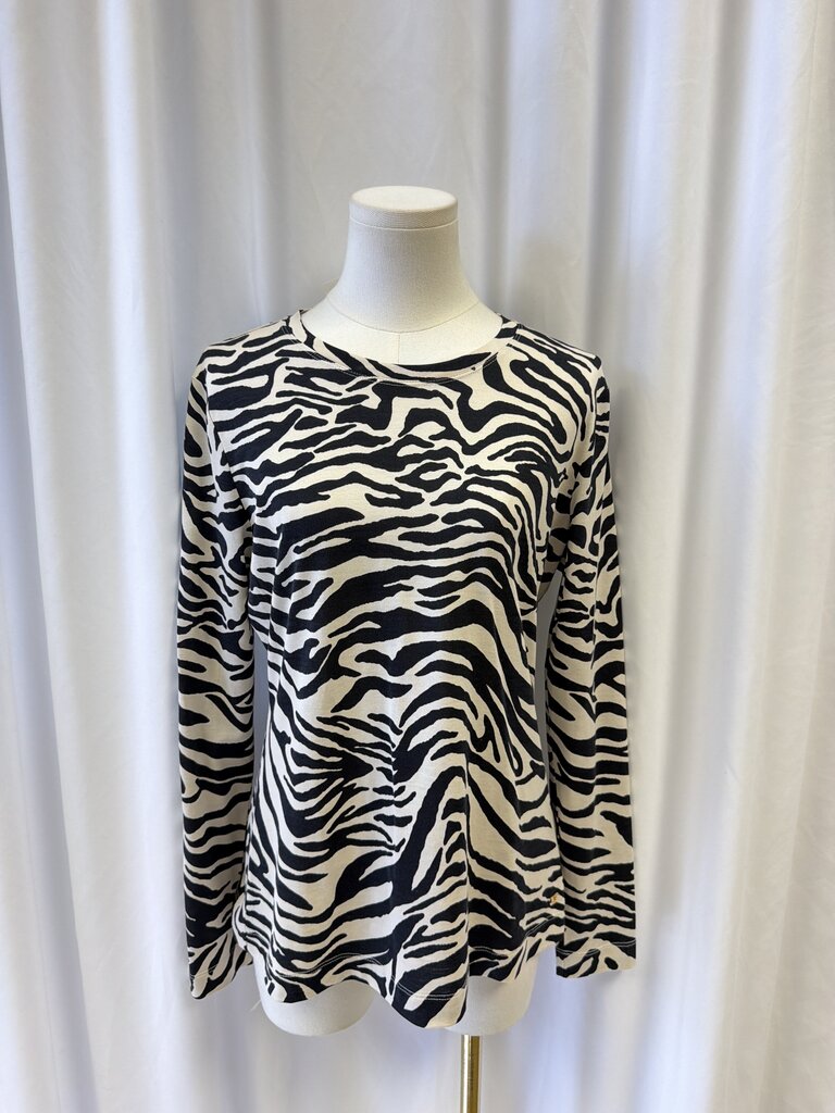 Escada Zebra Print Long Sleeve Tee