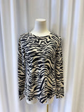Escada Zebra Print Long Sleeve Tee