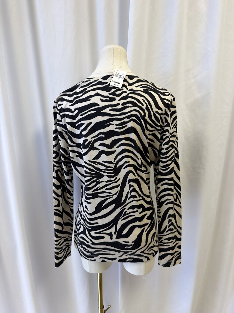 Escada Zebra Print Long Sleeve Tee