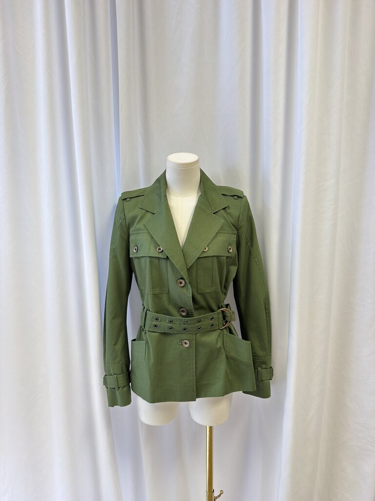 Plein Sud Green Belted Jacket