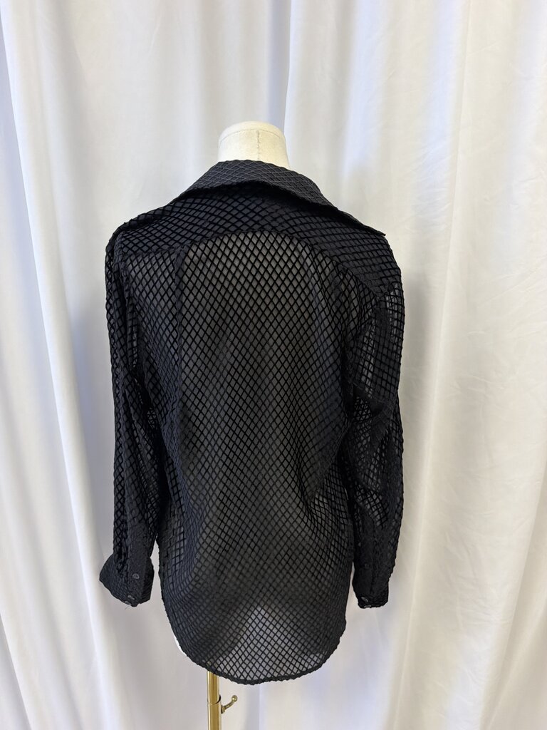 rag & bone Sheer Velvet Patterned Button Up