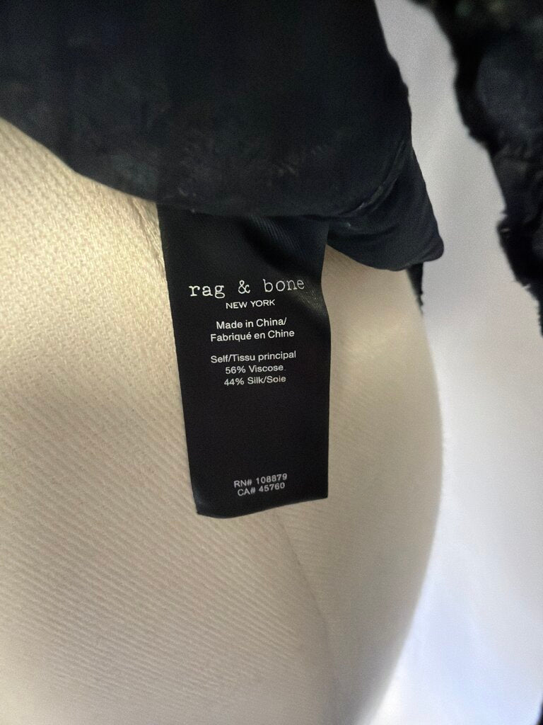 rag & bone Sheer Velvet Patterned Button Up