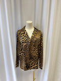 Nili Lotan Silk Animal Print Button Up