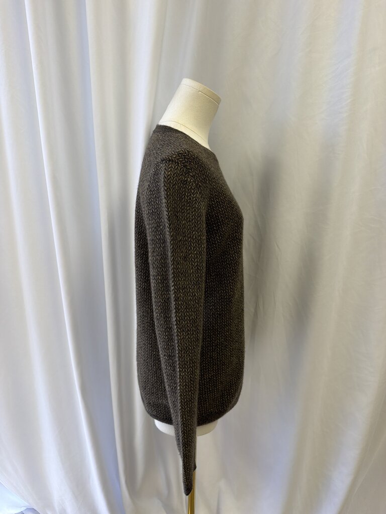 Ralph Lauren Purple Label Vintage Herringbone Cashmere Blend Crewneck