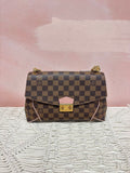 Louis Vuitton Damier Ebene Caissa Clutch w/ Convertible Chain