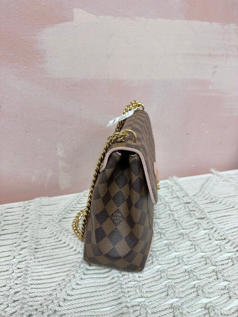 Louis Vuitton Damier Ebene Caissa Clutch w/ Convertible Chain