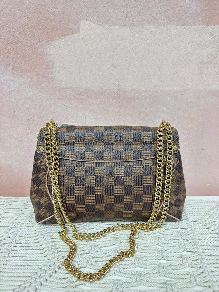 Louis Vuitton Damier Ebene Caissa Clutch w/ Convertible Chain