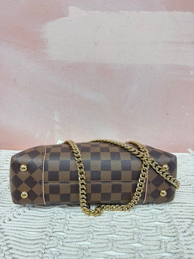 Louis Vuitton Damier Ebene Caissa Clutch w/ Convertible Chain