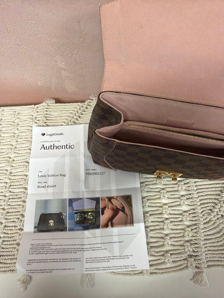 Louis Vuitton Damier Ebene Caissa Clutch w/ Convertible Chain