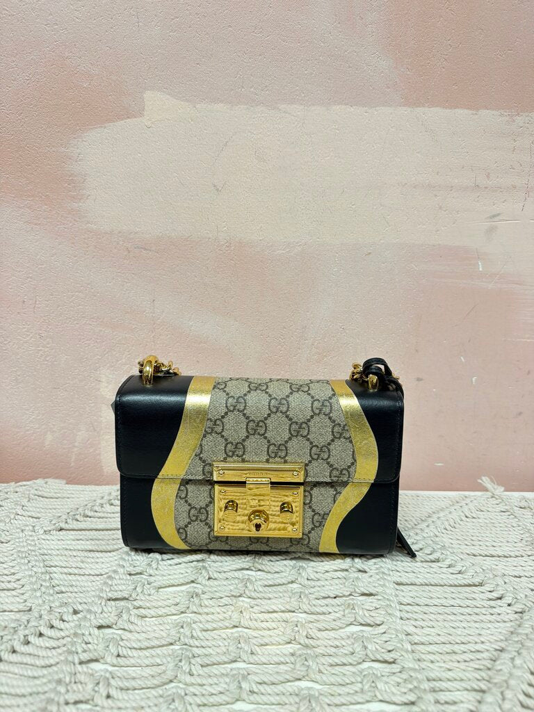 Gucci Supreme Monogram Padlock Shoulder Bag
