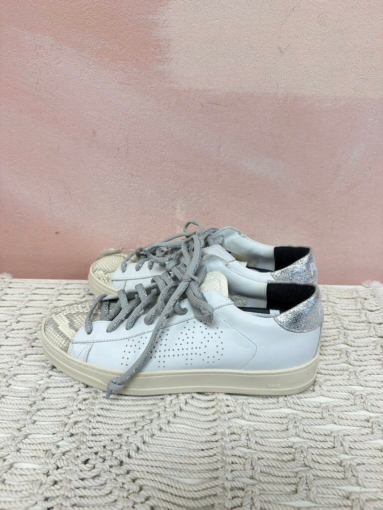 P448 Shimmer Lace Snakeskin Sneaker