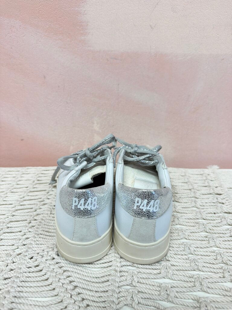 P448 Shimmer Lace Snakeskin Sneaker