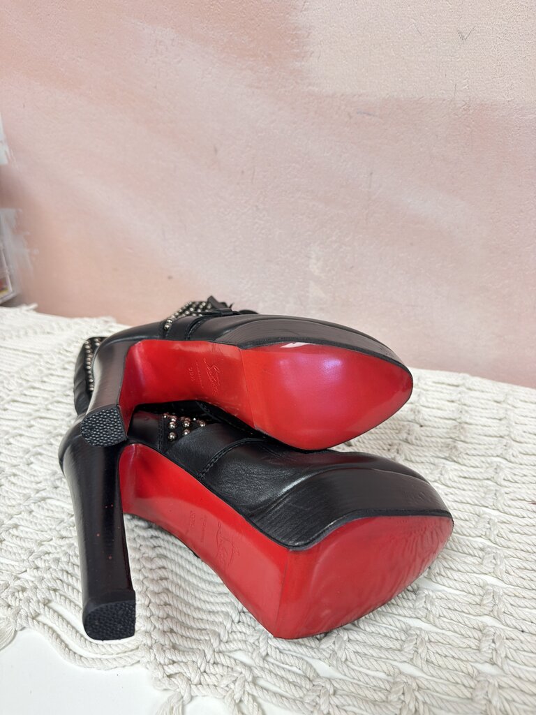 Louboutin Studded Leather Platform Boot