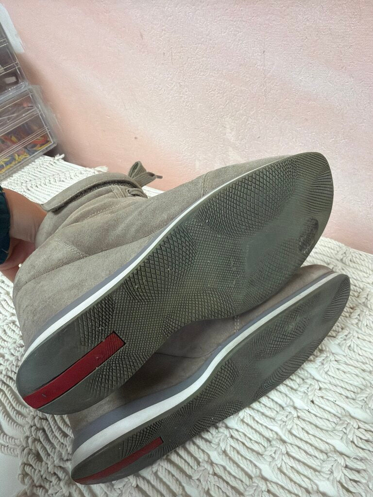 Prada Suede Wedge Sneaker