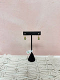 (*AP 5) 18k Yellow Gold Green Drop Earrings