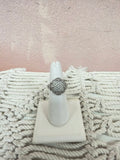 (*AP 11) Sterling Silver & Natural Diamond Fashion Ring
