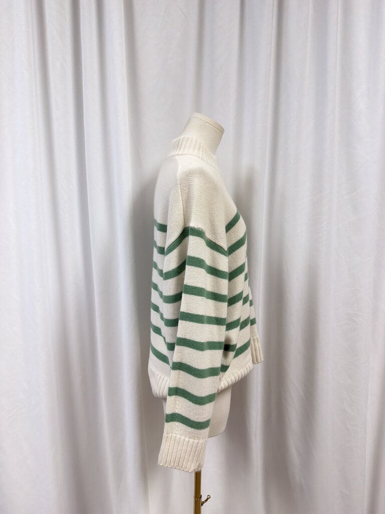 Alice Walk Cashmere Striped Crew Neck Sweater