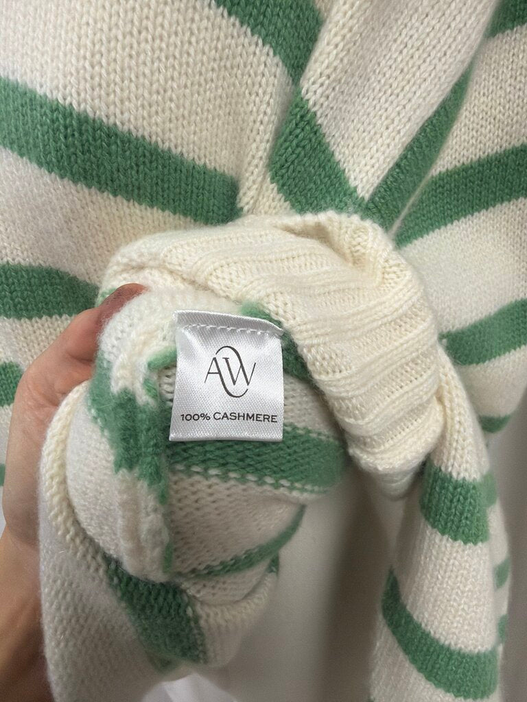 Alice Walk Cashmere Striped Crew Neck Sweater