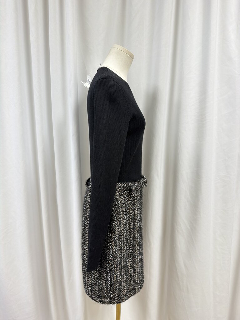 Theory Tweed Skirt Belted Mini Dress