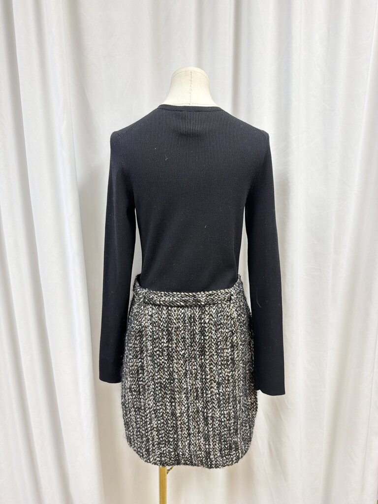 Theory Tweed Skirt Belted Mini Dress