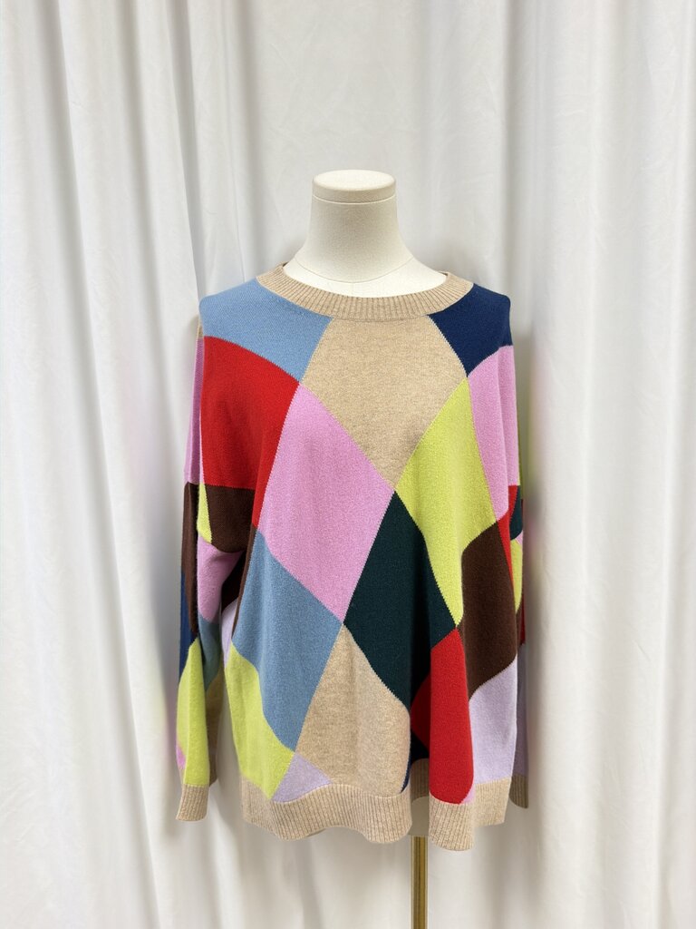 Boden Color Block Crew Neck Sweater NWT (Originally $199)